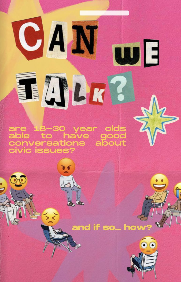Can We Talk printed poster and zine cover